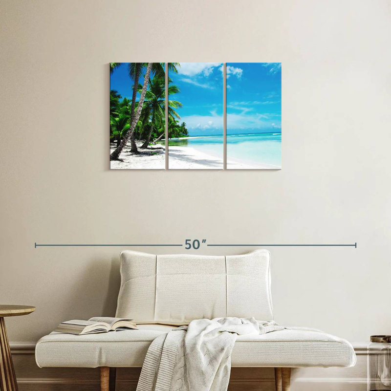 Gillard Beach Triptych, 20" H x 33" W