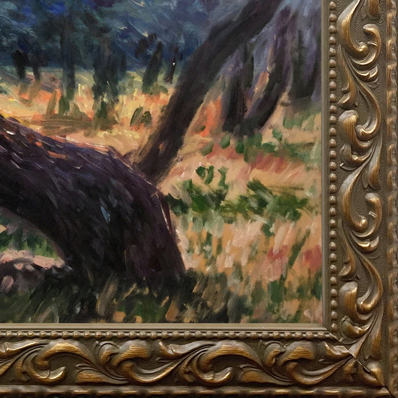 «Olive Trees (Study)» par Claude Monet, reproduction d'art sur toile encadrée, H 30 po x l 26 po x P 2 po, Cadre doré élégant