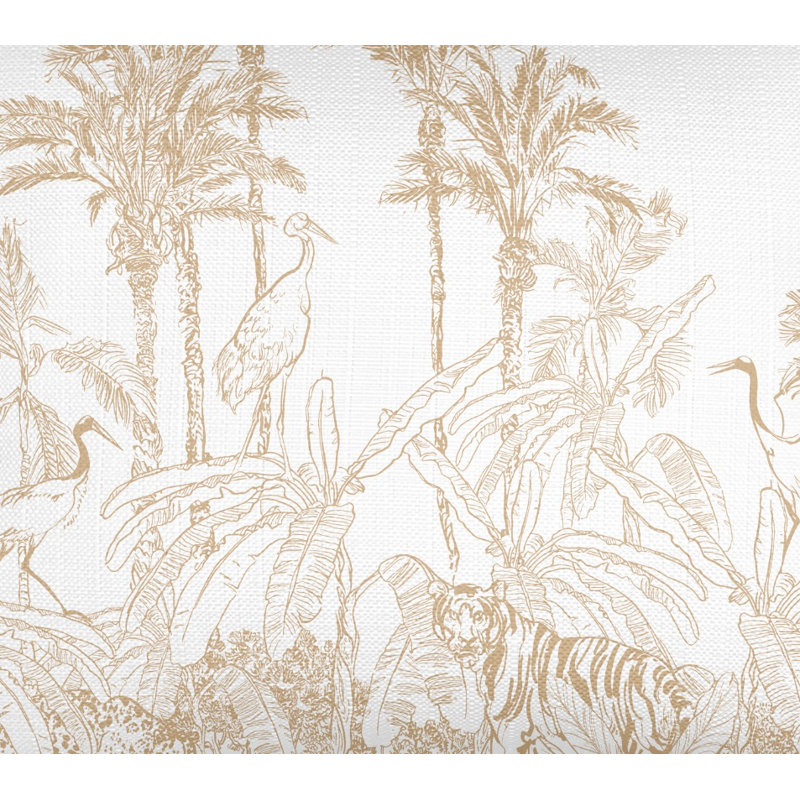 Printed Pillows Linen Pillow Cover & Insert, Black, Rectangle 14" H x 40" W, Down Blend