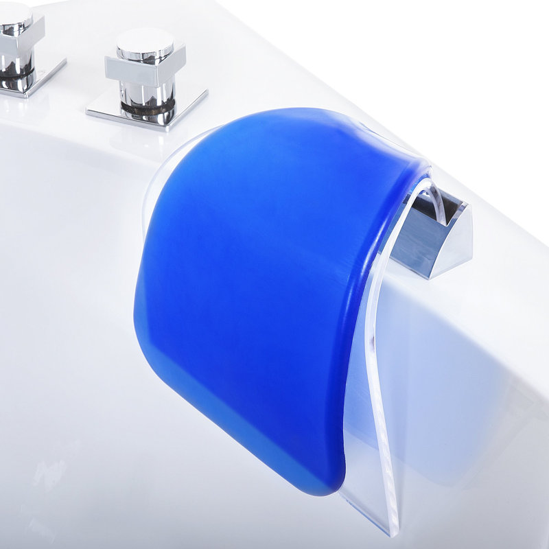 Brantice 1750mm x 850mm Corner Whirlpool Acrylic Bathtub with Tap