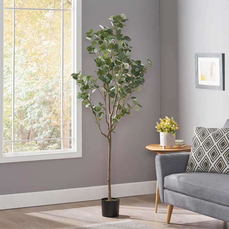 Arbre artificiel eucalyptus artificiel, H 71,05 po x l 31,05 po x P 26,97 po