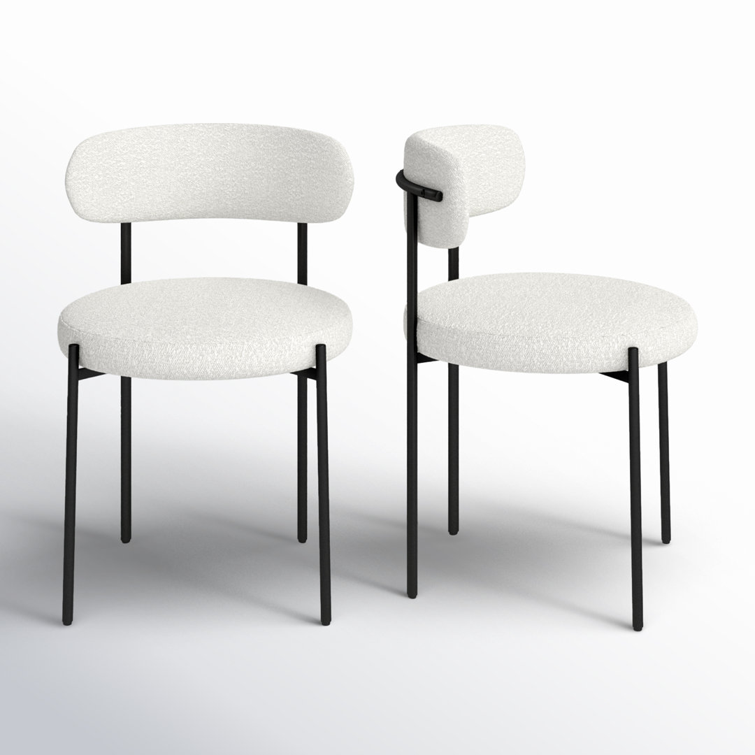Sherwood Solid Back Boucle Side Chair (Set of 2) AllModern Upholstery 