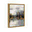 Gold Peaks Landscape, Abstract Mountains Modern Gray - peinture sur toile-73061279-73061266