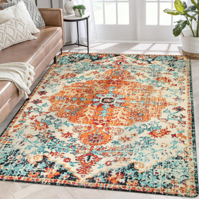Govan Machine Washable Traditional Tribal Vintage Area Rugs