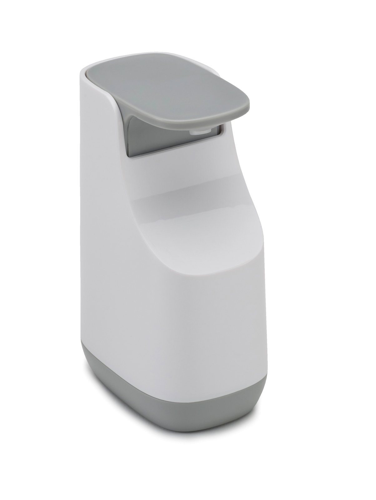 Distributeur De Savon Compact Joseph Joseph - 350 Ml, Buse Anti-gouttes, Bouton-poussoir - Blanc/Gris