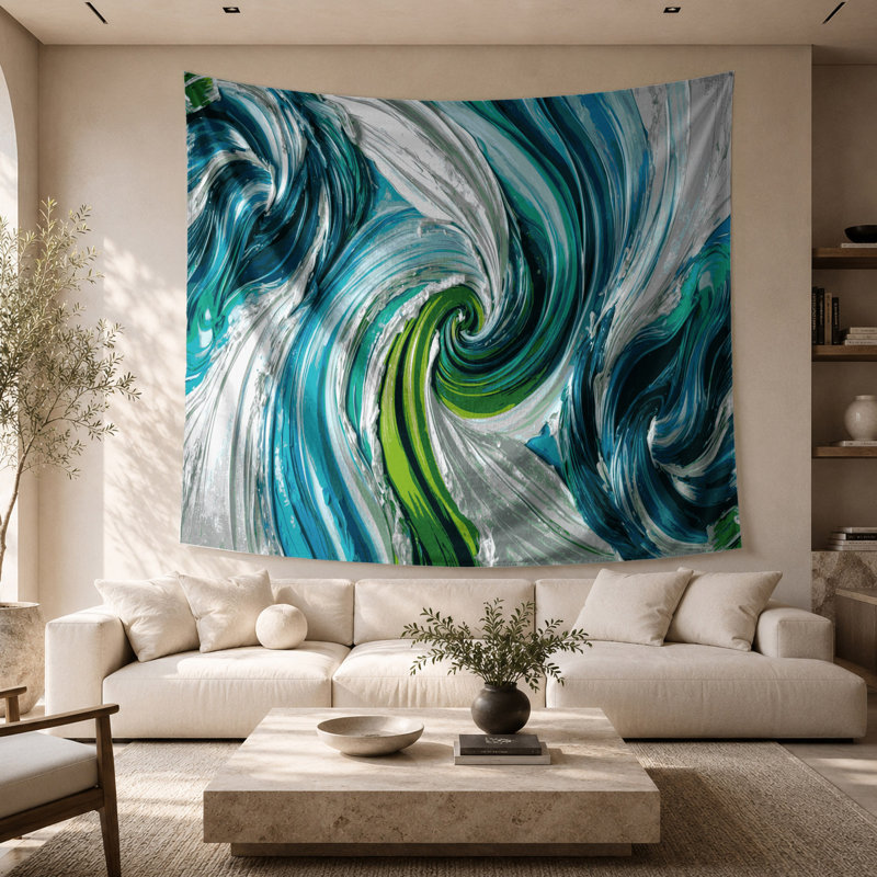 Tapisserie murale «Lyrical Abstraction 99», 68 po x 80 po