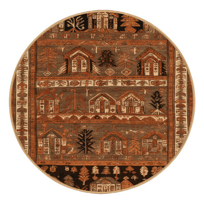 Machine Washable Turkish Brown Area Rug