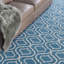 Tapis géométrique bleu / ivoire Kardinya-332787918