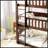 Twin Size Triple Rubber Wood Bunk Bed