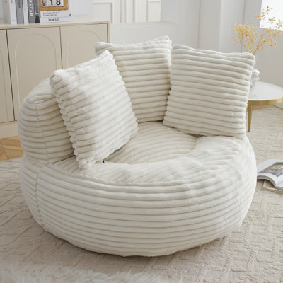 Oversized High Back Bean Bag Couch with Filler for Adults and Kids