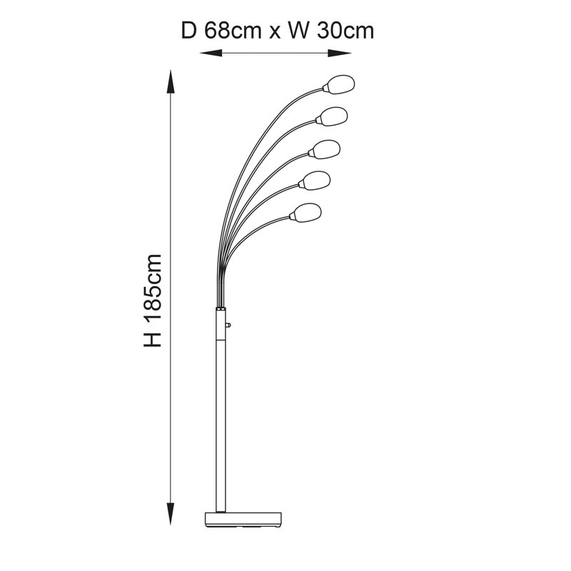 Eisenbarth 180cm Silver LED Tree Floor Lamp