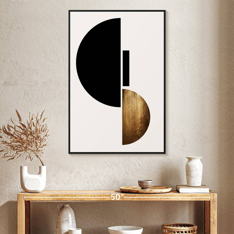 Forme II, Cadre flottant noir, 27 po x 40 po