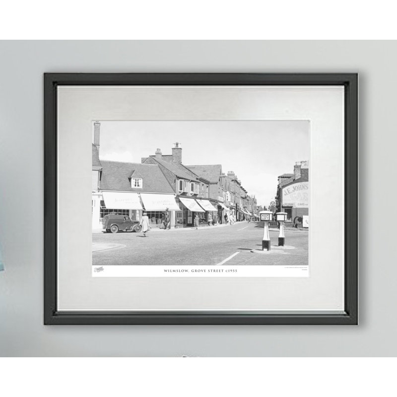 Wilmslow, Grove Street C1955 - Single Picture Frame Print, 60cm H x 80cm W x 2.3cm D