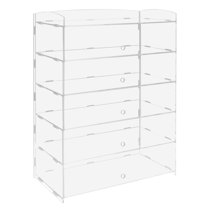 Introductory Offer Hexagon Acrylic LED Display Case Rotating Cabinet Shelf - Chi