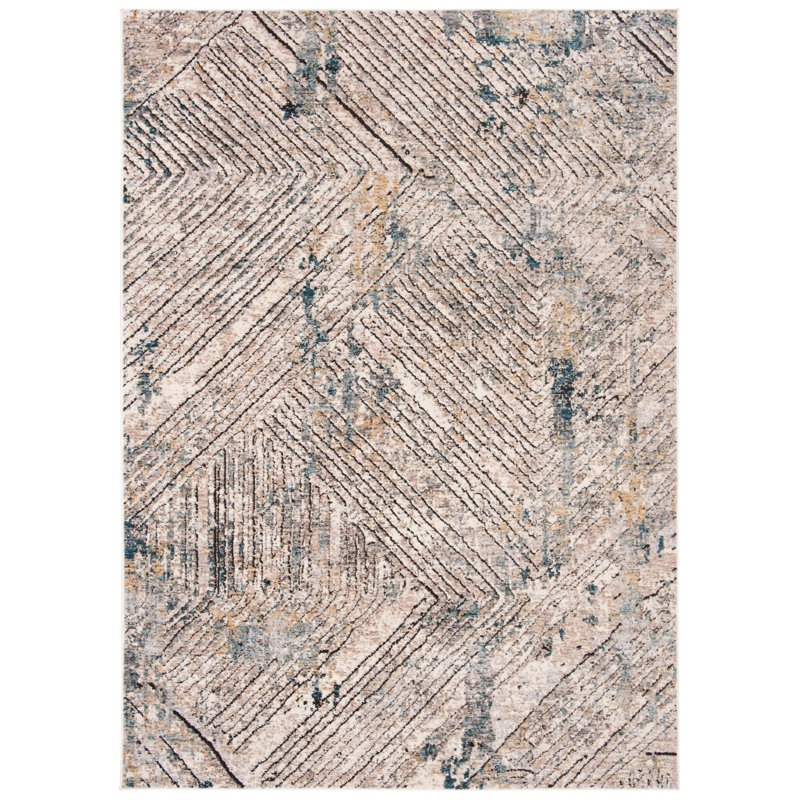 Oritz 100 Performance Abstract Rug, Rectangle 5'3" x 7'6"