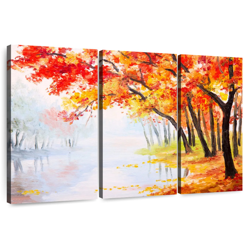 Alvord Lakeside Autumn Grove, 24" H x 38" W