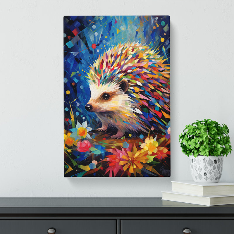 Hedgehog Abstract No.2 - Wrapped Canvas, 50cm H x 35cm W x 3cm D