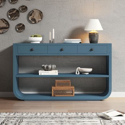 Console Modern Farmhouse avec tiroirs et tablette