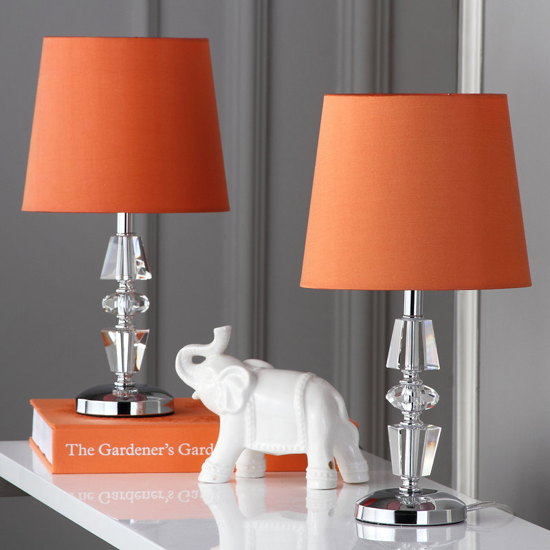 Cesarina Crystal Table Lamp, Orange