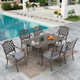 Cherel 6 - Person Rectangular Outdoor Dining Set With Cushions