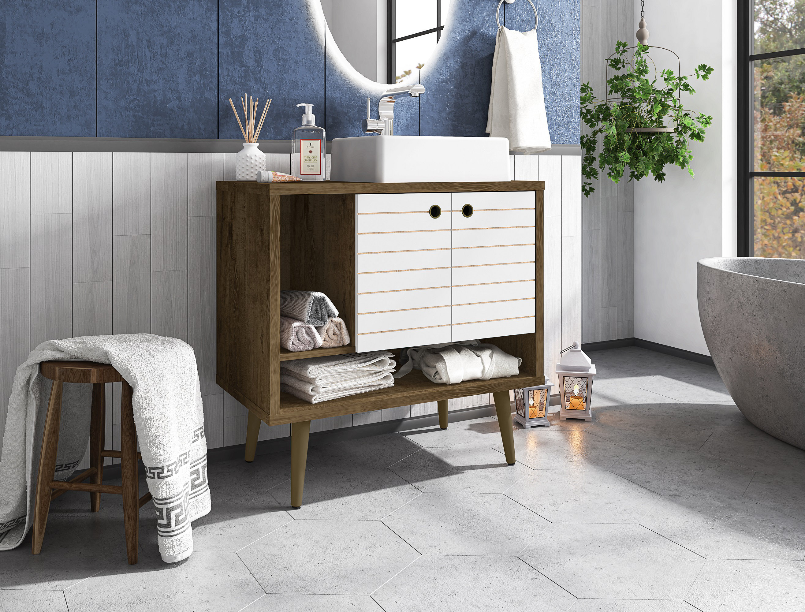 George Oliver Kilwin 31.49'' Single Bathroom Vanity with Manufactured ...