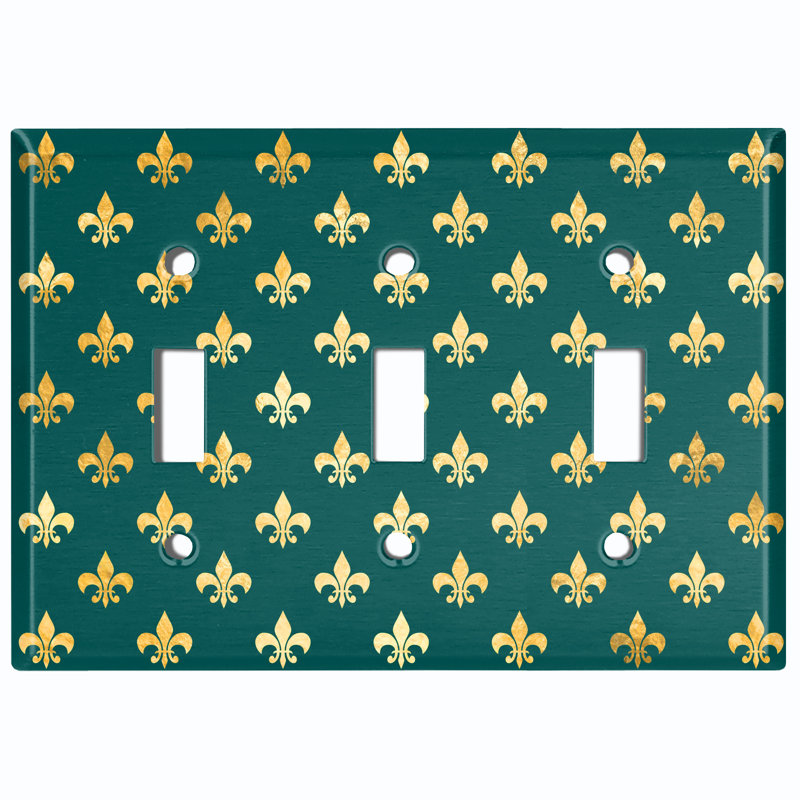 Patterned 3 - Gang Toggle Light Switch Standard Wall Plate