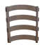 Ensemble de 2 chaises d'appoint en tissu gris, brun rustique et chêne