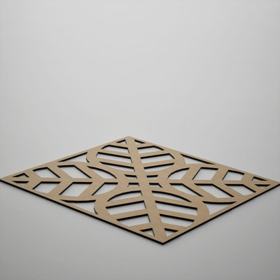 Garland Decorative Fretwork Wood Wall Panels, Large, 23 3/8"W x 23 3/8"H x 3/8"T, White Oak