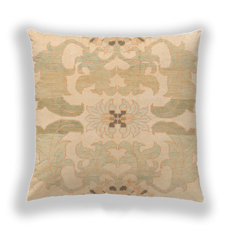 Damask Throw Pillow, Synthetic
