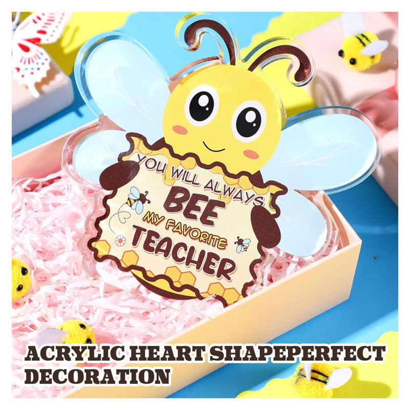 Presse-papiers Bee Crystal Teacher Appruation 6 pouces