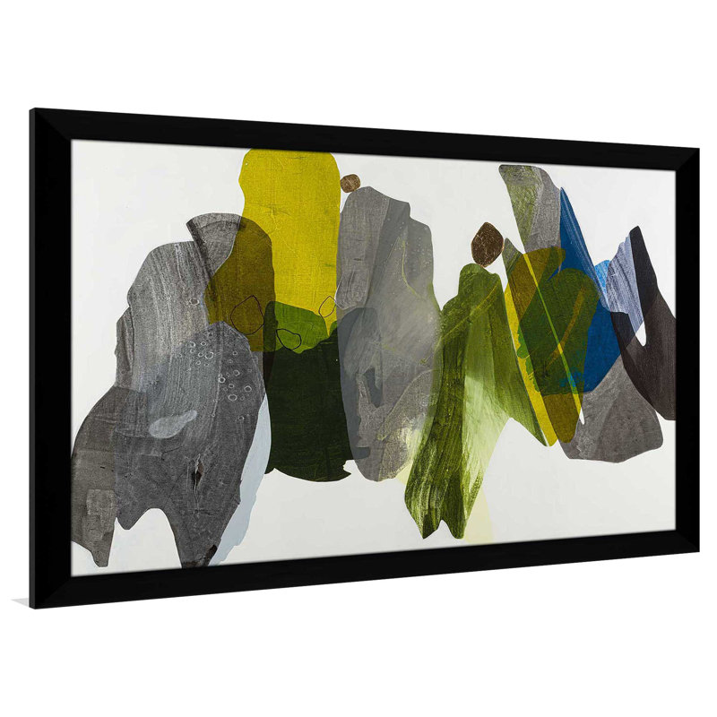 Exploring The Gorge (Horizontal) by Ruth Fromstein - Painting, Black Framed, 21.5" H x 27.5" W x 0.75" D