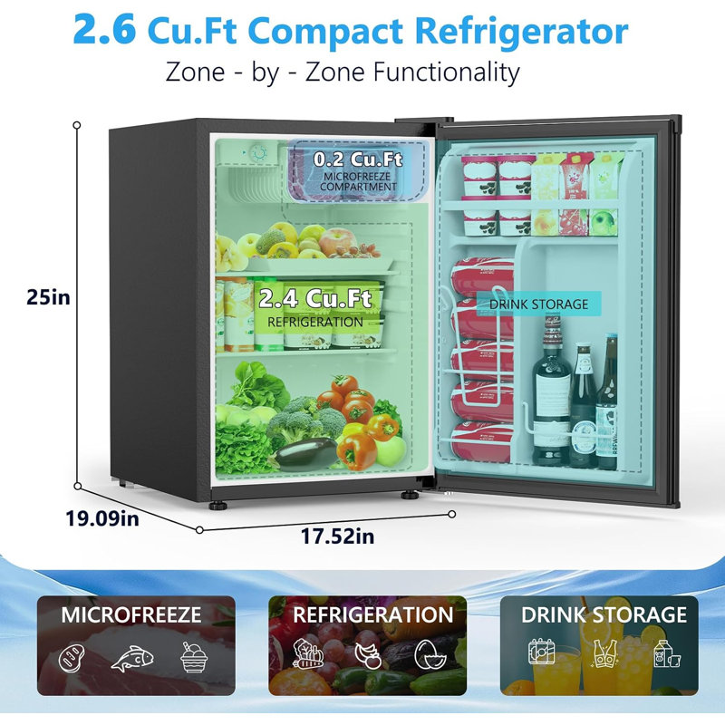 COWSAR Freestanding Mini Fridge