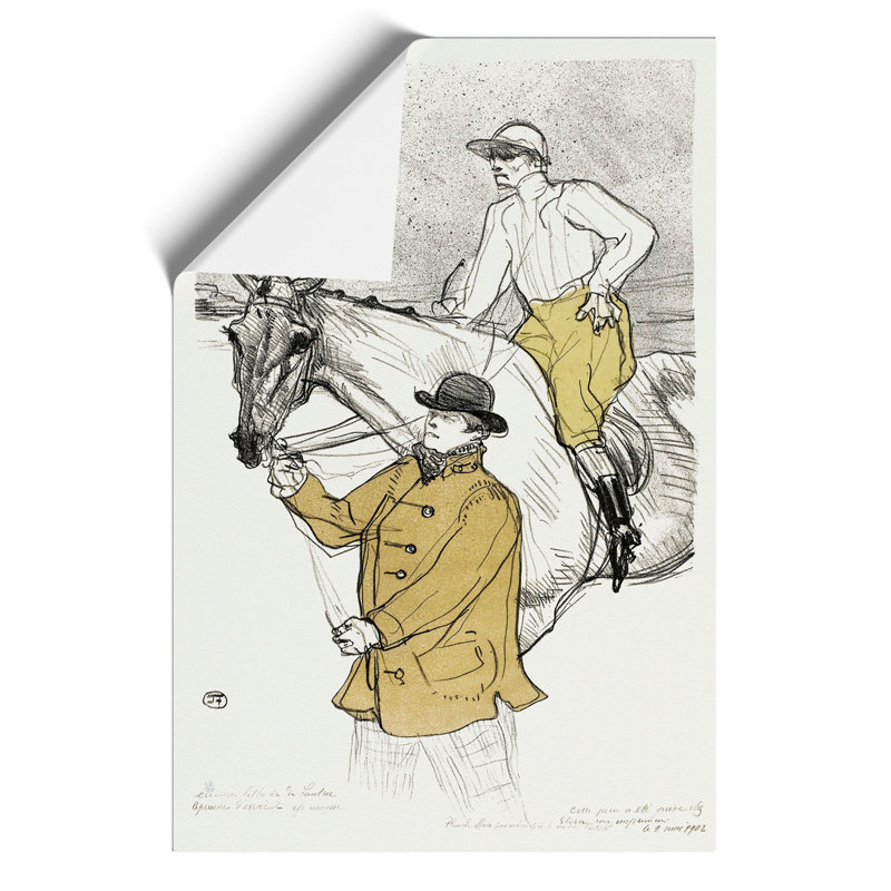 Jockey Going to the Post by Henri de Toulouse Lautrec - Frameless Print, 42cm H x 30cm W x 0.1cm D