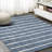 London Berber Stripe Blue/Ivory Indoor/Outdoor Rug-149540571