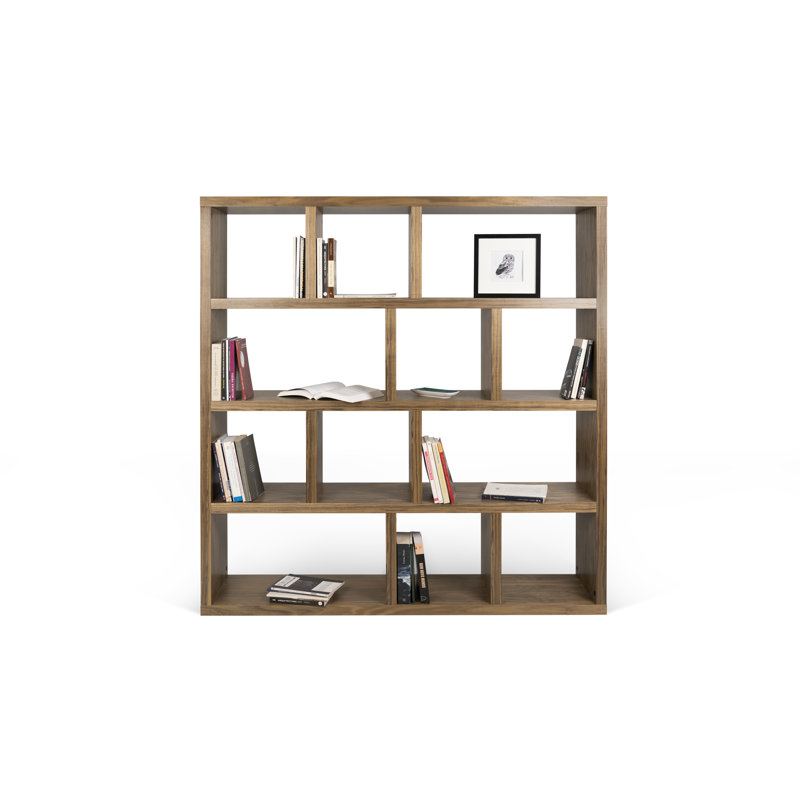 Sighfrith 159cm H x 150cm W Standard Bookcase, Walnut