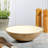 Laurie Gates 12 Inch Enameled Mango Wood Serving Bowl and Serving Utensils in White and Brown