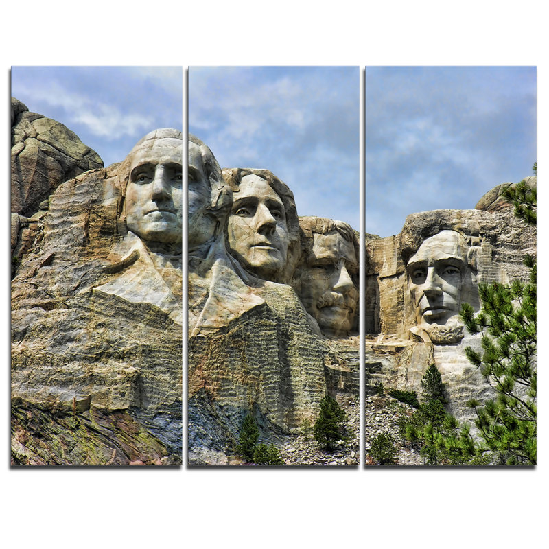 Ensemble de 3 toiles - Mount Rushmore South Dakota, impression
