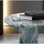Table basse en marbre naturel gris bleu, petite table, table de salon, pierre naturelle, marbre véritable, marbre véritable, table-112544271-132890083