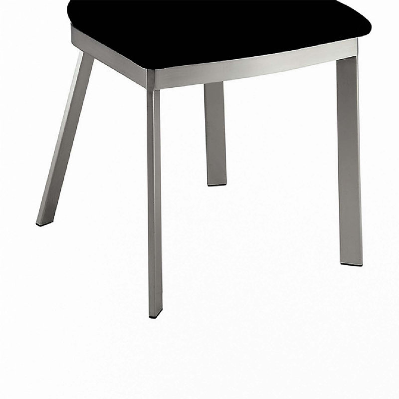 Ensemble de 2 chaises d'appoint en microfibre et en métal