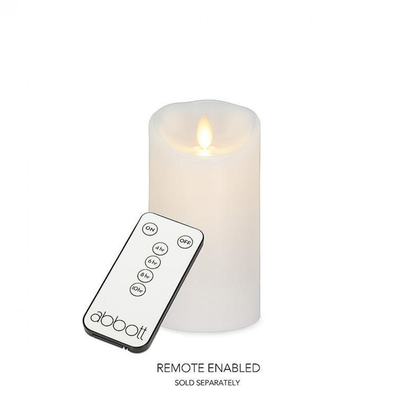 Bougie sans flamme Reallite, Blanc / Blanc, 5,5 po x 3 po sans flamme