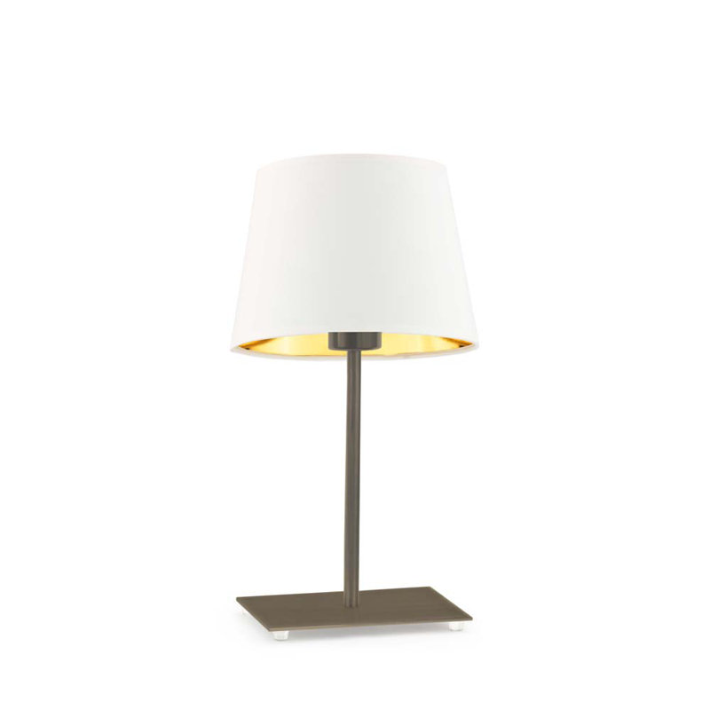 Eaden Metal Table Lamp, White, Gold