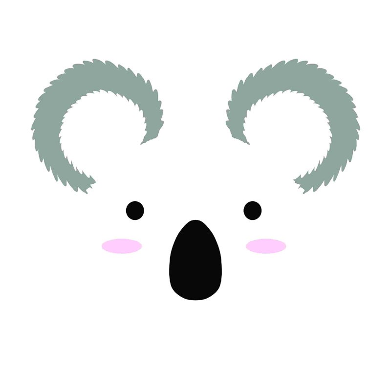 " Koala Face " Painting Print, 20" H x 20" W  