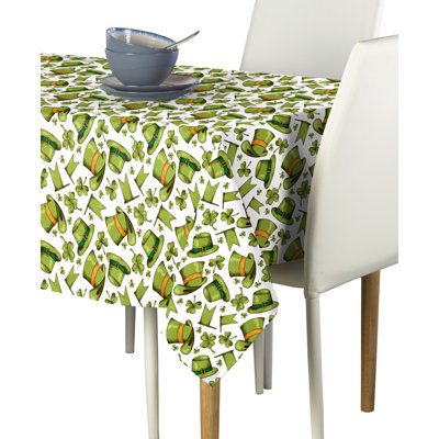 Simpkins Hat, Flags Shamrocks Tablecloth