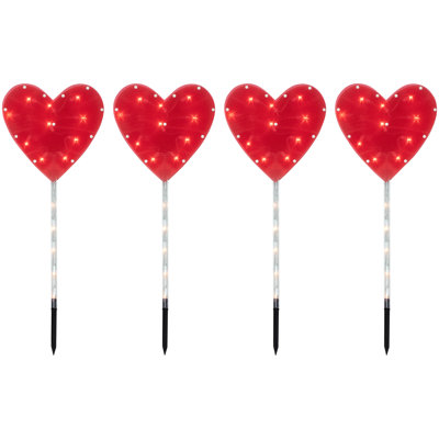 Paire de piquets rouges Red Heart