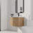 24" Single Sink Wall Mounted Bathroom Vanity,Floating Vanity With 2 Doors and White Resin Top