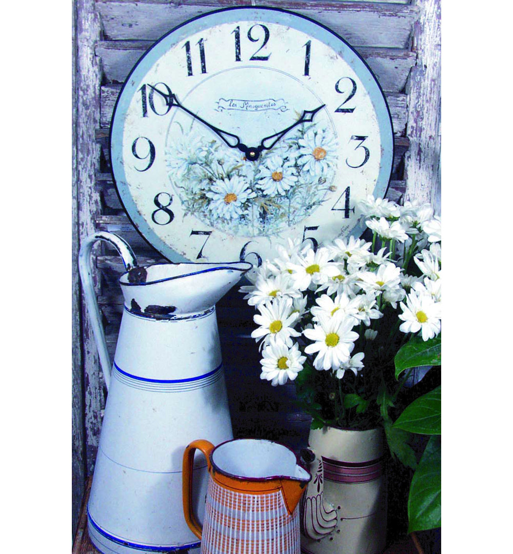 Wild Daisies Wall Clock - 36cm
