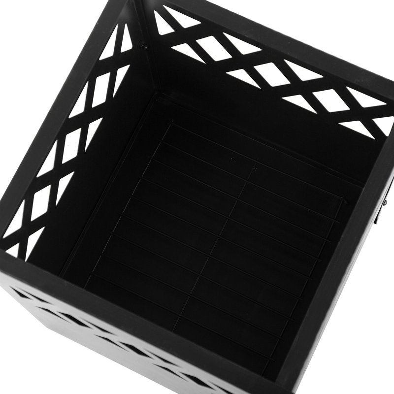 Malave Square Steel Charcoal Smokeless Fire Pit