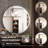 Akhiya Black Metal Frame LED Round Vanity Mirror with Lights, with Anti-Fog Dimmable Function-70405716
