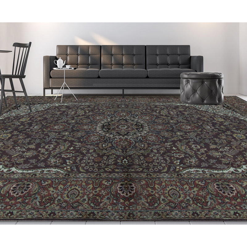 Gramercy Wool Oriental Area Rug in Brown