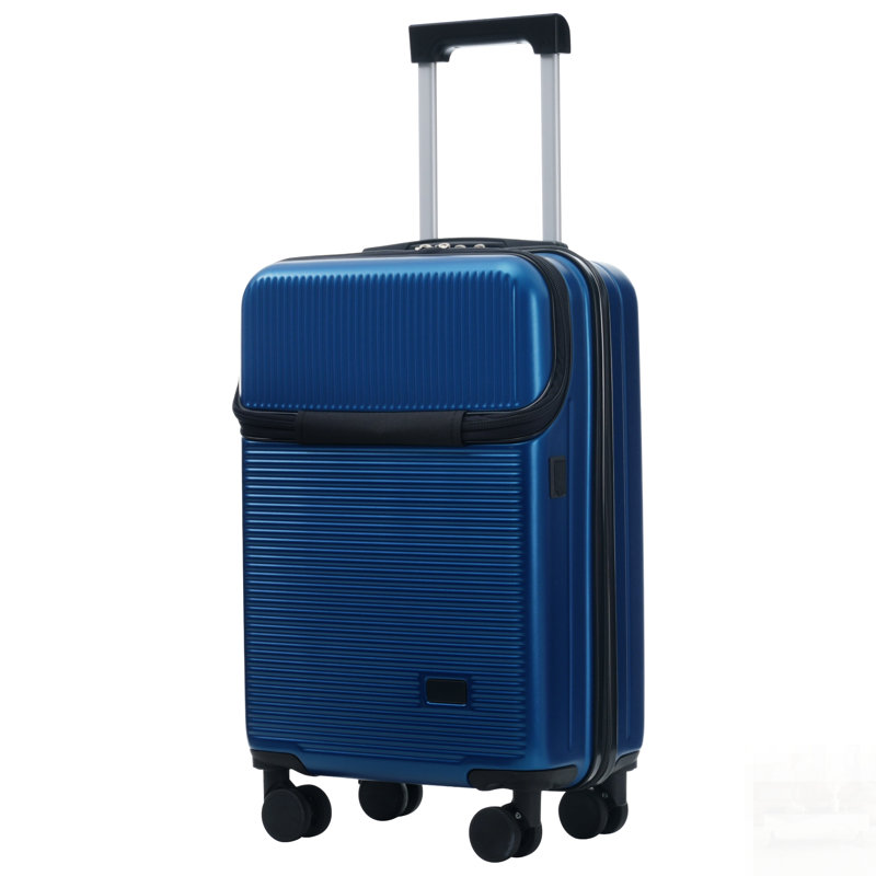 Ensemble de 5 valises rigides avec demi-ouverture, port USB et verrous TSA pour un voyage pratique et sécuritaire